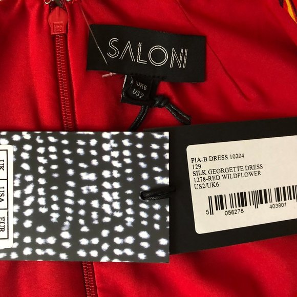 Pia Printed V-Neck Flounce Short Dress from SALONI - Picture 6 of 7